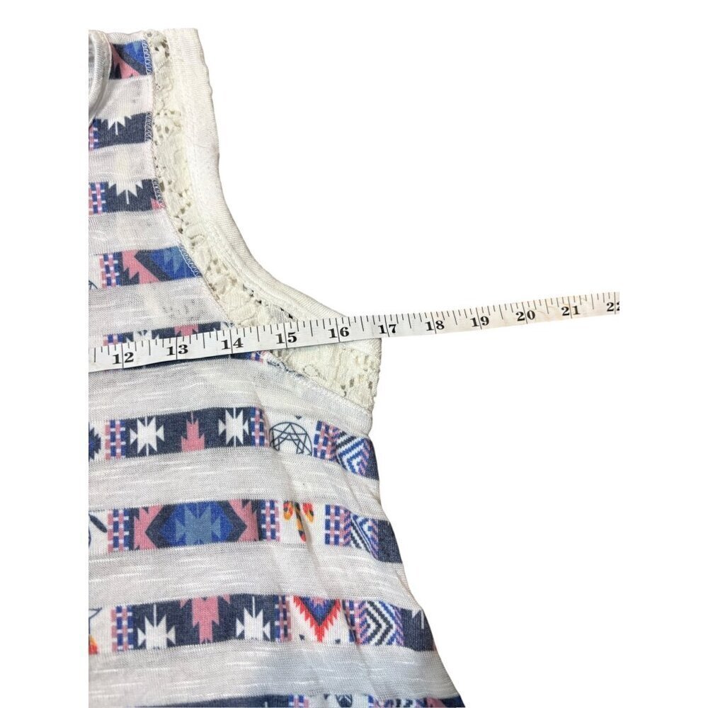 Cato Girls Blue & White Stripped Tank Top - Picture 4 of 6